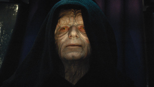 Ian McDiarmid as Emperor Palpatine in Star Wars.