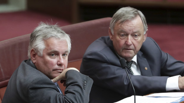 Independent senator Rex Patrick, left, issued a dissenting report while Labor's Alex Gallacher, right, said the plan was "as good as it gets".