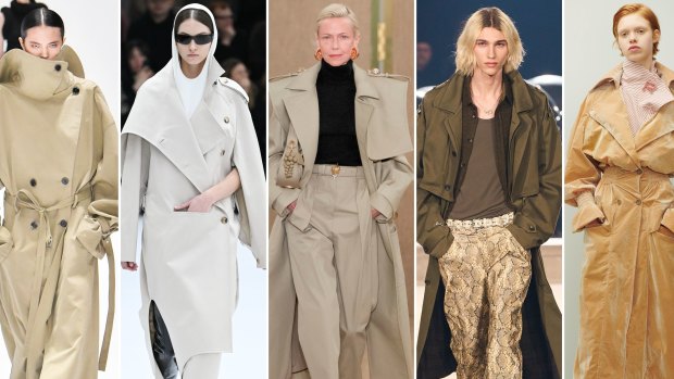 Trench coats conquer Paris Fashion Week. It’s time for a revolution