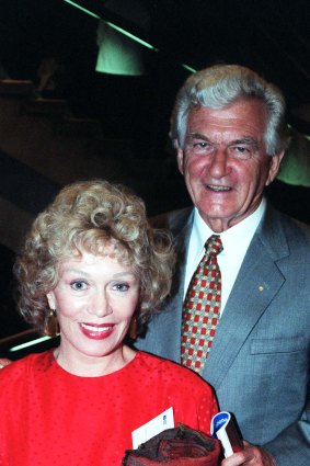 Bob Hawke and Blanche d'Alpuget at the launch of the Sydney Festival 1998 at the Sydney Opera House.,