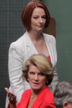 Then PM Julia Gillard passes and Julie Bishop in 2011.