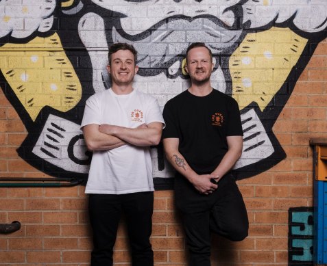 Chefs Dave McKinn and Alex White,  Los Gueros - a pop up Mexican restaurant. Photographed at Young Henry’s brewery in Newtown.