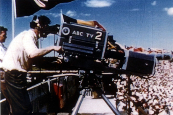 Television coverage of the 1956 Olympics from Melbourne.