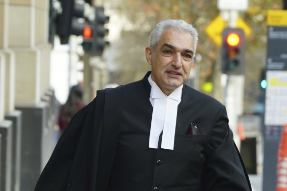 Crown Prosecutor Daniel Porceddu arrives at the Supreme Court on Thursday.