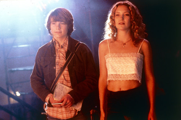 With Patrick Fugit in Almost Famous, the film that made her a star.