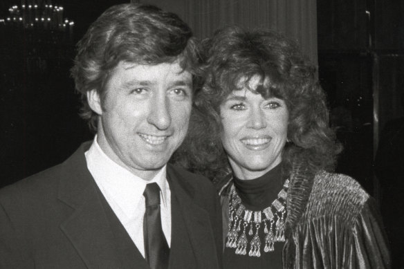 With second husband Tom Hayden, whom she wants to be buried near. 