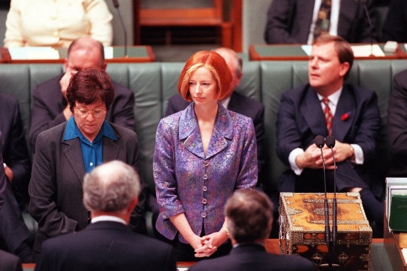 Julia Gillard enters parliament in 1998.