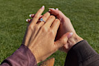 Crothers showed off her sparkling diamond ring. 