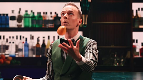 Fruit flies: Juggler Florian Brooks shows off his skills at The Green Light.