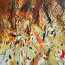 Bushfire paintings so convincing you can hear the roaring of flames