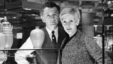 Grant and Mary Featherston in the National Gallery of Victoria 1968.