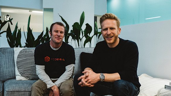 RedGrid co-founder Dr Adam Bumpus and CTO Simon Wilson (R) said the conversation on emissions has been "polemic". 