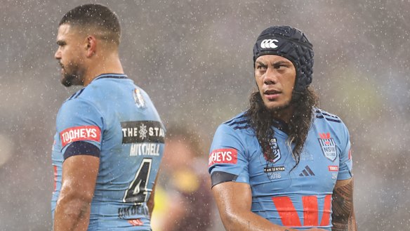 Jarome Luai during Origin II in Perth on Wednesday.