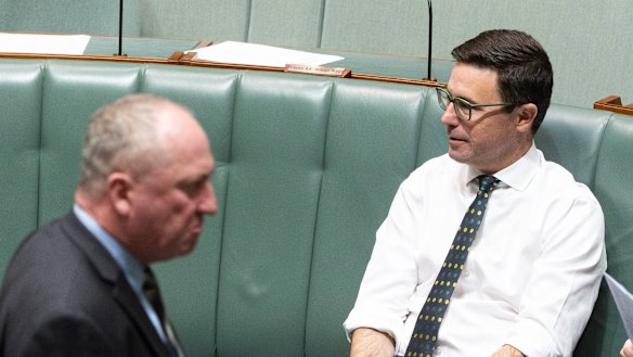 Barnaby Joyce and David Littleproud are rivals in the National Party.