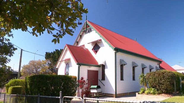 The chapel where the man was said to be seen getting changed on Tuesday.