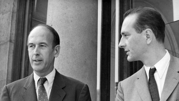 From finance minister to president, to euro's founding father: Former French president Valery Giscard d'Estaing (left) is seen with his then secretary of finance, later also president, Jacques Chirac in 1969. 