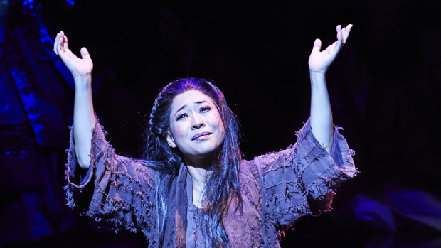 Mariana Hong as Liu in Opera Australia's 2019 production of Turandot at the Sydney Opera House.  
