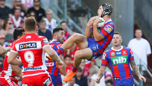 Lightning bolter: Kayln Ponga is reaching new heights at Newcastle Knights.