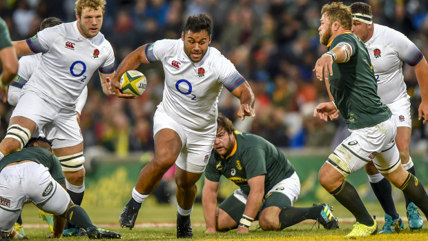 Billy Vunipola charges through South Africa.