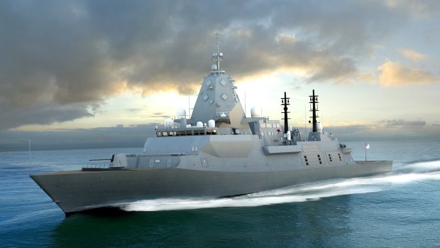 An artist's rendering of BAE Systems Global Combat Ship Australia, confirmed as the chosen design for a new fleet of frigates.