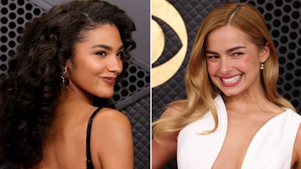 Olivia Dean and Addison Rae ae part of the celebrity cohort reviving the centre part.