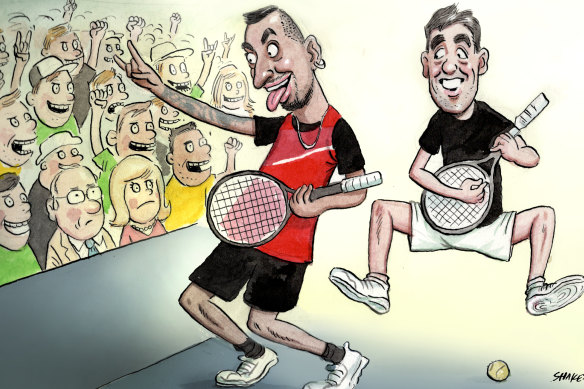 Many commentators have mentioned the different atmosphere when Nick Kyrgios and Thanasi Kokkinakis play.