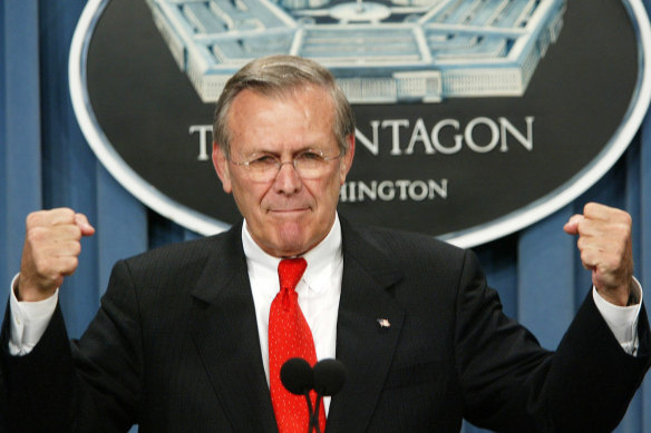 Donald Rumsfeld, the controversial face of US war policy, has died.