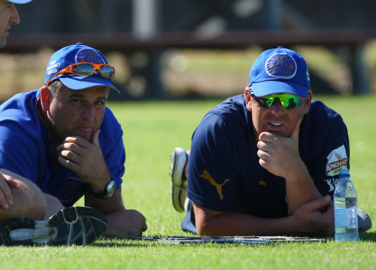 Berry and Warne in their Rajasthan Royals days.