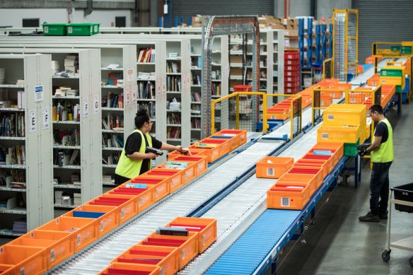 Booktopia’s distribution centre in Sydney is simply enormous. 