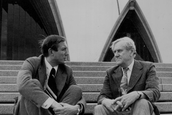 In 1973 the Sydney Opera House opened and Patrick White, pictured right with  Russian poet Yevgeny Yevtushenko, won the Nobel Prize for Literature.