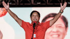 Ferdinand “BongBong” Marcos jnr., former Philippine senator and presidential candidate, during his campaign rally.