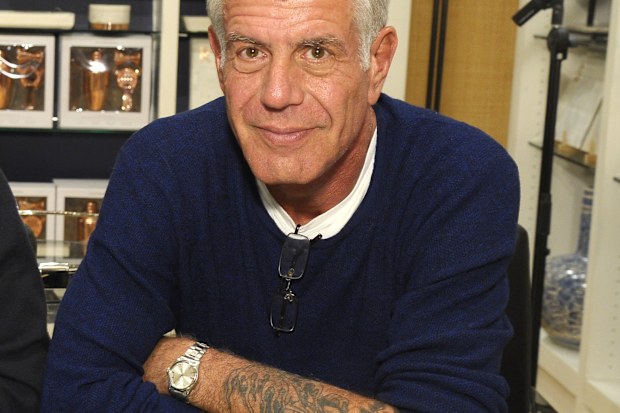 Anthony Bourdain attends Hey New York: Meet Anthony Bourdain + Eric Ripert book signing event at Williams-Sonoma Columbus Circle on December 2, 2016 in New York City.