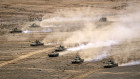 The Iranian army conducting a drill: geopolitical risk is now very high. 