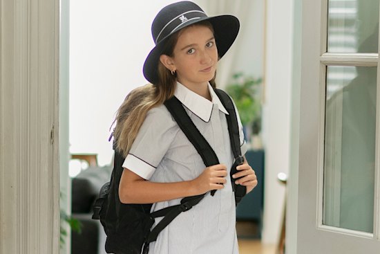 Ruby, 10, is among the first girls to go to Newington.