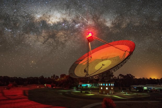 Australia’s Parkes Telescope is part of a global eavesdropping effort, listening out for signs of faraway intelligent life.