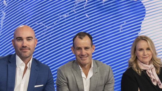 Ten head of sales Rod Prosser, chief executive Paul Anderson and head of content Beverley McGarvey.