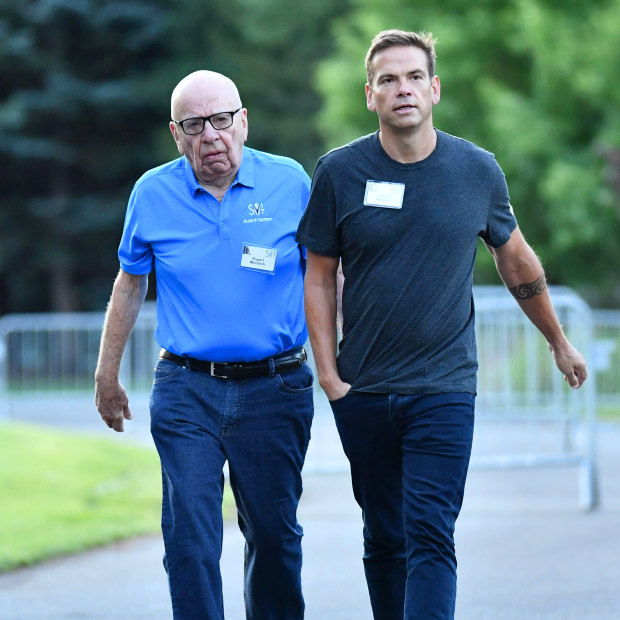 Rupert and Lachlan Murdoch in 2017.