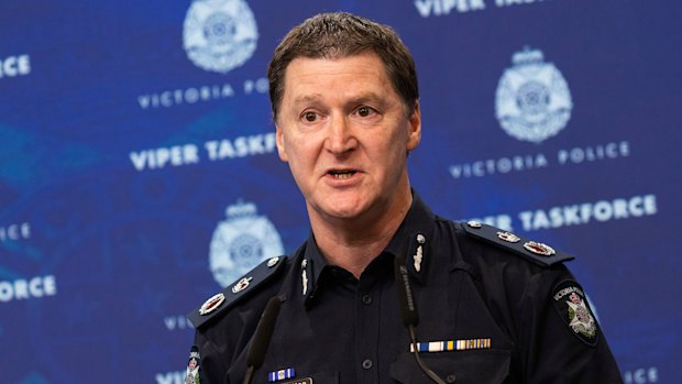 Former Victoria Police chief commissioner Shane Patton, pictured in 2022.
