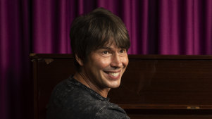 Professor Brian Cox, ahead of an upcoming show with the Sydney Smphony Orchestra at the Sydney Opera House. Sydney. October 18, 2023. Photo: Louise Kennerley SMH
