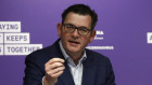 Premier Daniel Andrews speaking on Sunday.