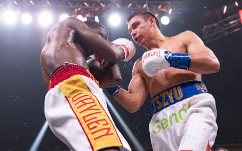 Tim Tszyu in his US debut against former Olympian Terrell Gausha. 