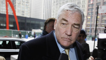 Conrad Black arrives in court in Chicago for sentencing in  2011.