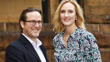 Fulcrum's former chair Cassandra Kelly and CEO Simon Pomeroy in Sydney last year. 