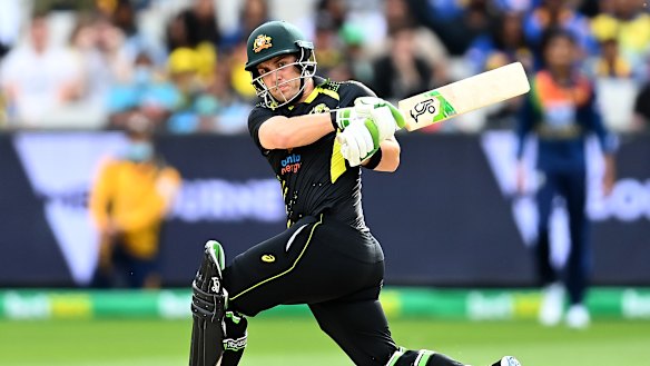 Josh Inglis in action for Australia. 