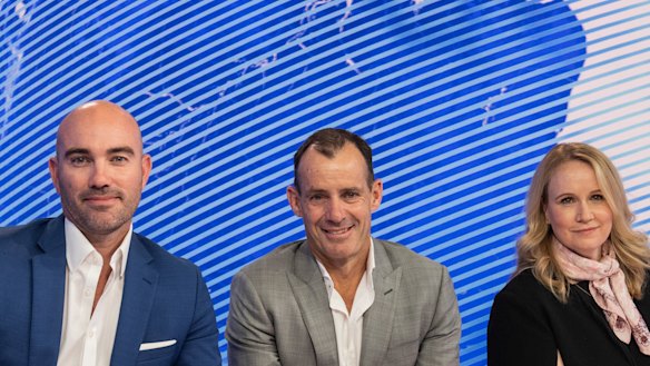 Ten head of sales Rod Prosser, chief executive Paul Anderson and head of content Beverley McGarvey.