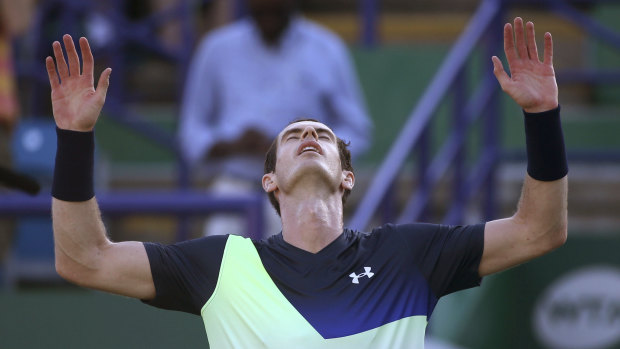 Andy Murray celebrates his victory over Stan Wawrinka.
