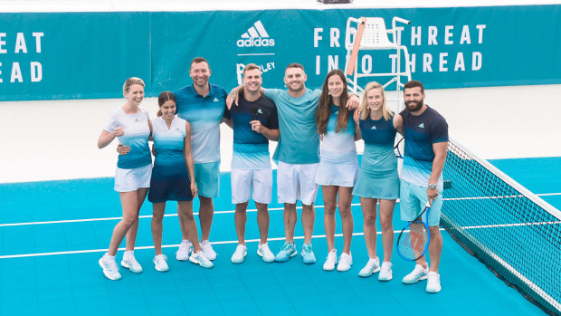 Adidas launch their new range of tennis apparel at Bondi Icebergs.