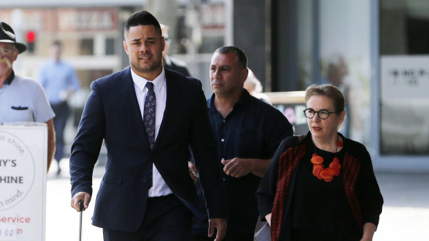 Mr Hayne with his lawyer outside court on Friday.