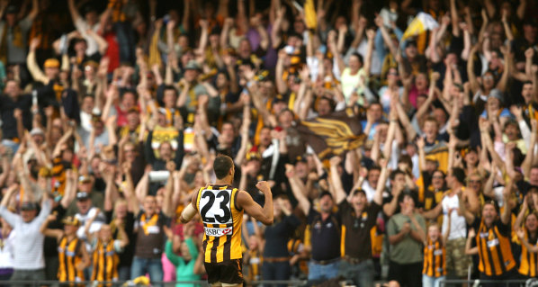 Lance Franklin was the hero when Hawthorn played Adelaide in an elimination final at Docklands in 2007.