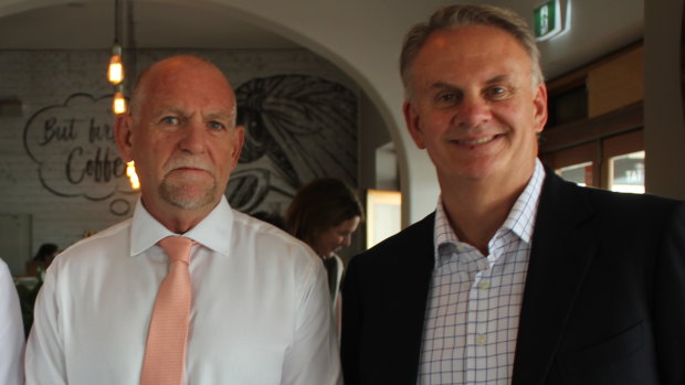 NSW One Nation MP Rod Roberts, left, with party leader Mark Latham. 